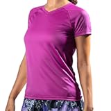 Women&apos;s UPF 50&plus; Short Sleeved Active Swim Shirt Rashguard & Workout Top