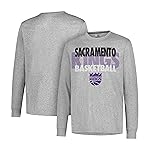 Ultra Game NBA Official Mens Super Soft Supreme Long Sleeve T-Shirt - Unisex, Sacramento Kings, Heather Gray, Large