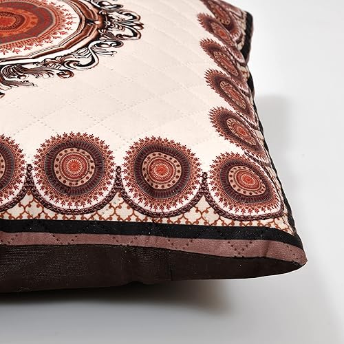 Miniatura 7 de Flying Trade Juego de 5 fundas decorativas de 16 x 16 pulgadas diseño bohemio étnico indio bohemio con base blanca colorida para sofá juego de sofá