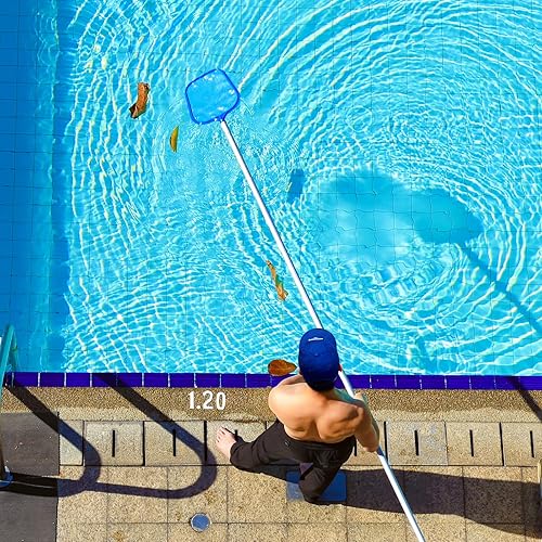 Miniatura 2 de Skimmer de piscina - Red de piscina, red de desnatador de piscina con marco de plástico sólido, red de desnatador con red de malla fina, redes de