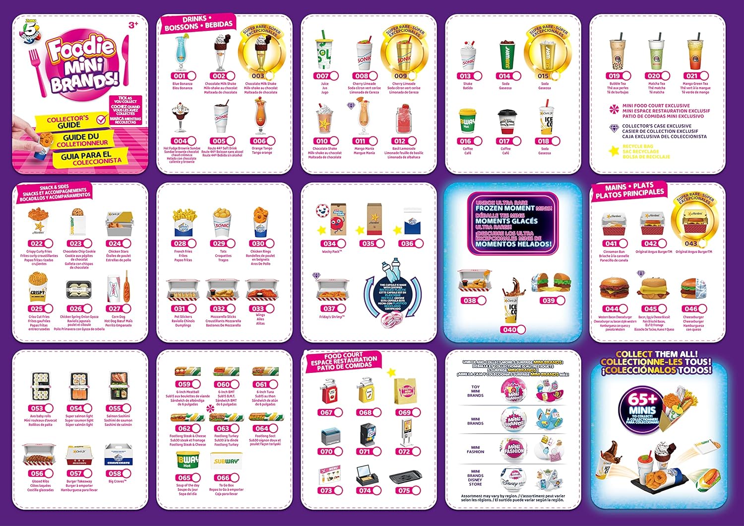 Buy 5 Surprise Foodie Mini Brands 2 Pack By ZURU Mystery Capsule 
