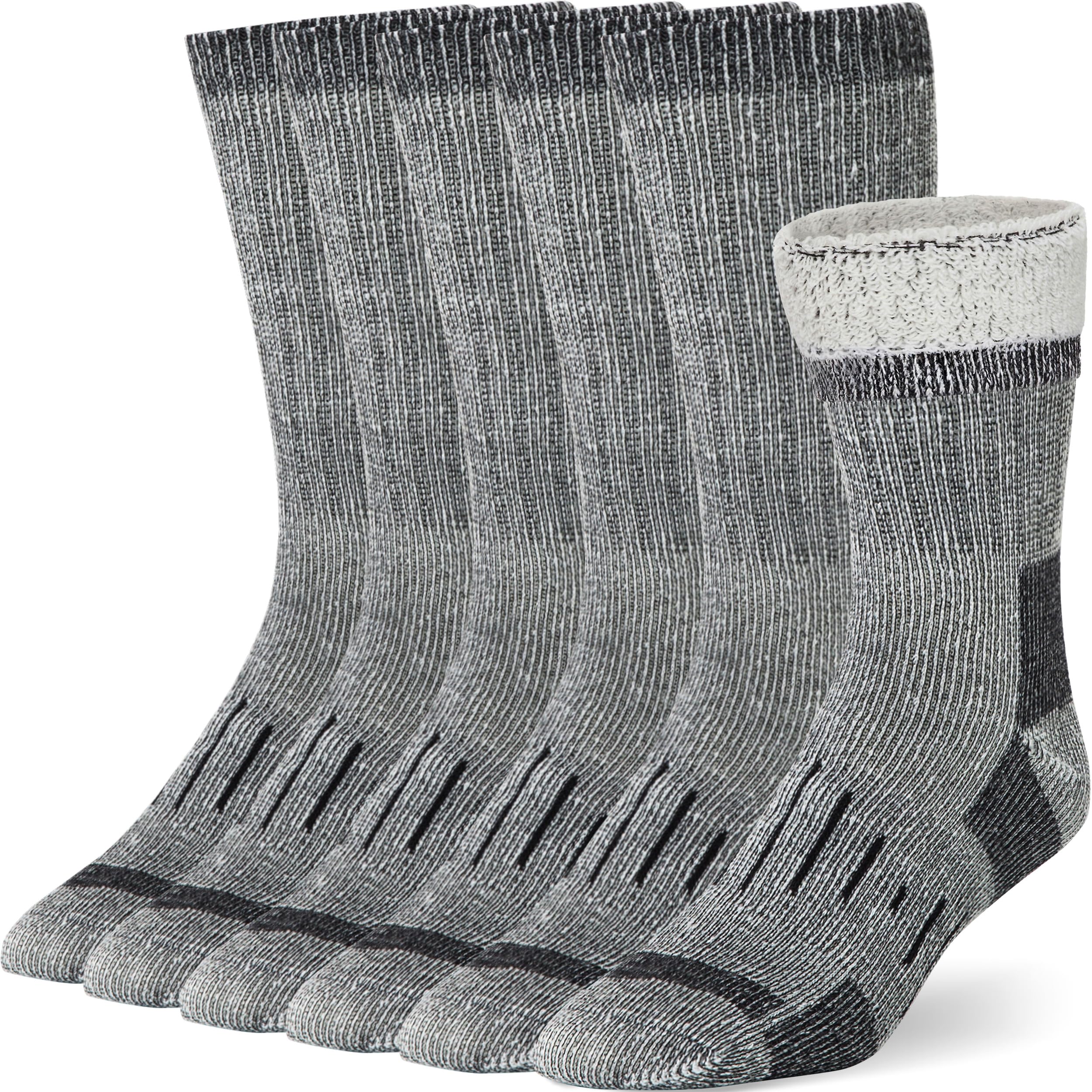 Buttons & Pleats Wool Socks for Men & Women Merino Thermal Warm Cozy Winter Boot Sock