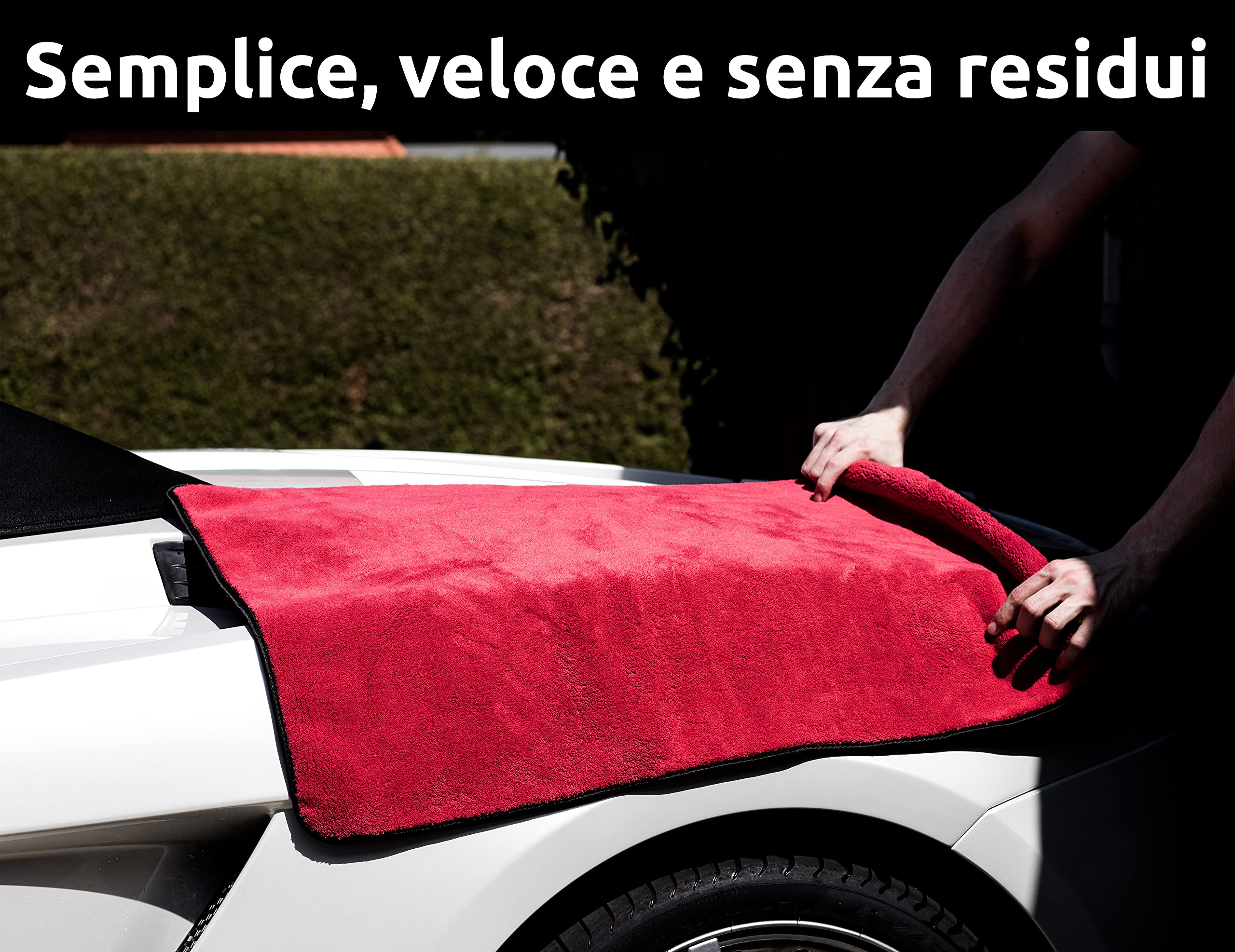 PREMIUM Drying Cloth [90x60cm - 1200GSM] - Extra assorbente senza residui - Panno in microfibra con estrema capacità di assorbimento - particolarmente delicato sulla vernice - per auto e moto