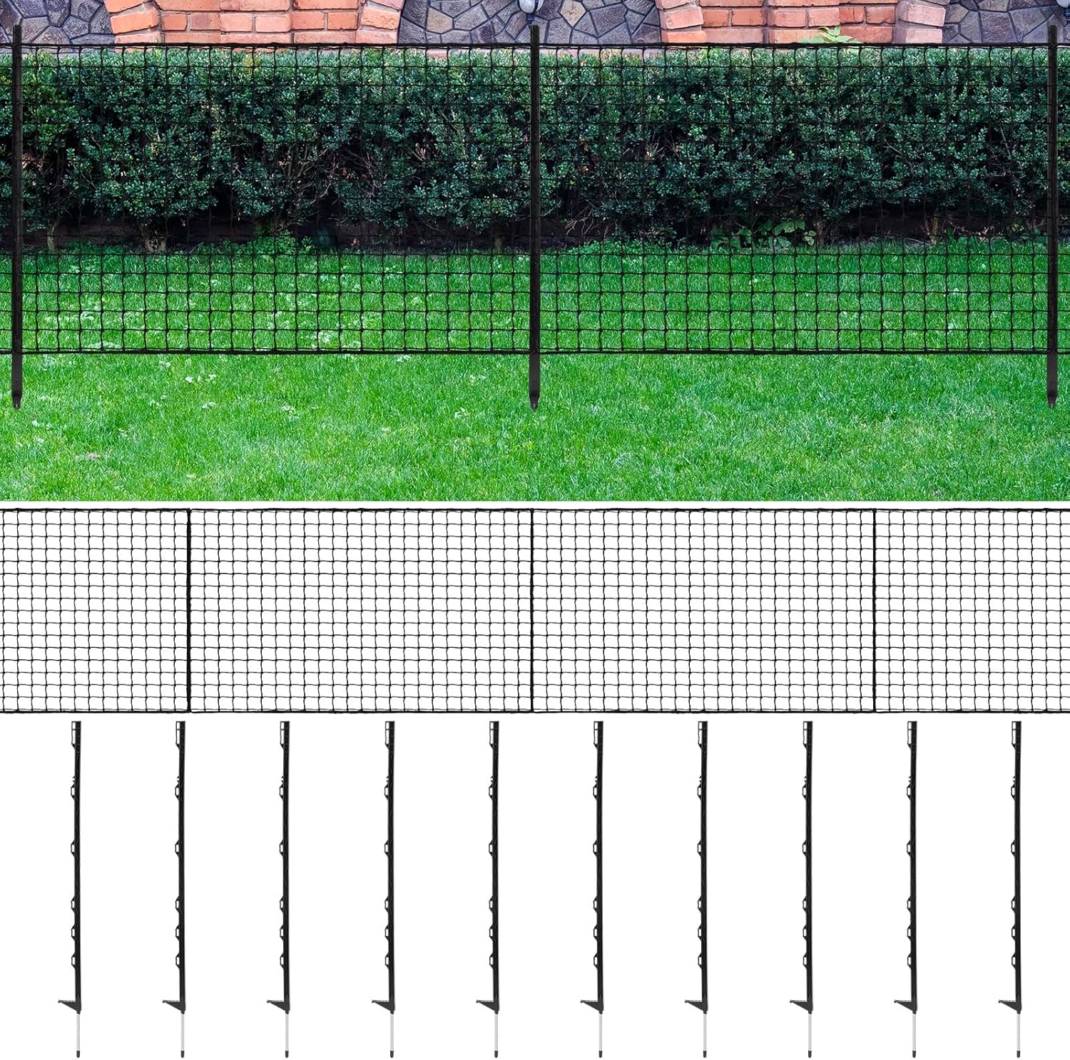 GliCraft Cricket Ball Stop Net Backstop 66ft x 3ft Heavy Duty HDPE for Backyard Training, Dog Fence, Outdoor Protection