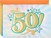 Vista 1 de Hallmark Tarjeta de cumpleaños número 50 (Here's to Fifty)