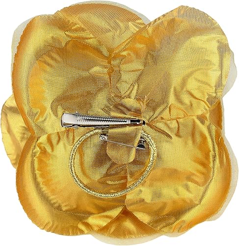Miniatura 2 de NYFASHION101 Broche de pétalos transparentes de flores rosas multifunción para mujer
