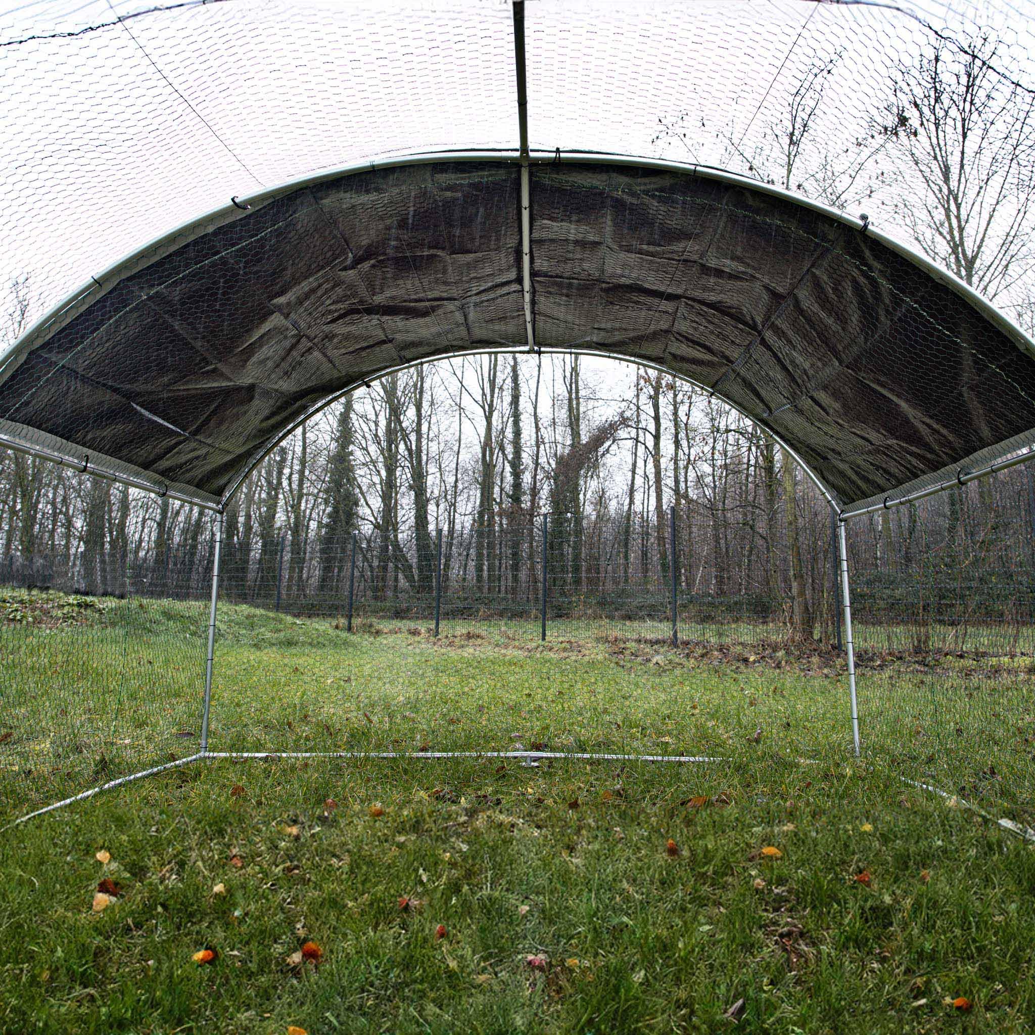 Wiltec Parc enclos XXL pour Petits Animaux domestiques – 4 x 3 x 2 m – en Acier – Clôture verrouillable avec Toit grillagé et Bâche – Cage Lapin Clapier Hamster Cochon d'Inde Tortue Rongeur