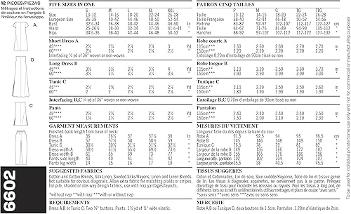 Miniatura 3 de Patrón de costura New Look Ladies Fácil 6602túnicas Tops, vestidos y pantalones