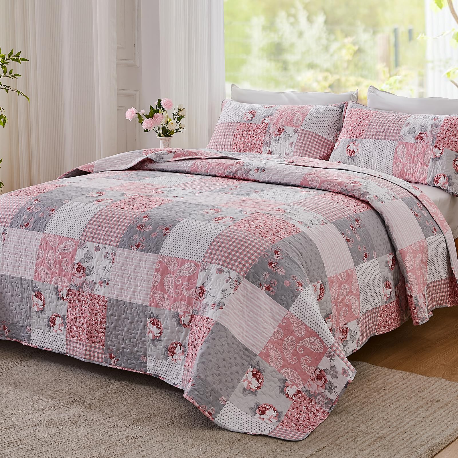 Oversized King Quilt Set 325 x 305cm Extra Wide Bedspread