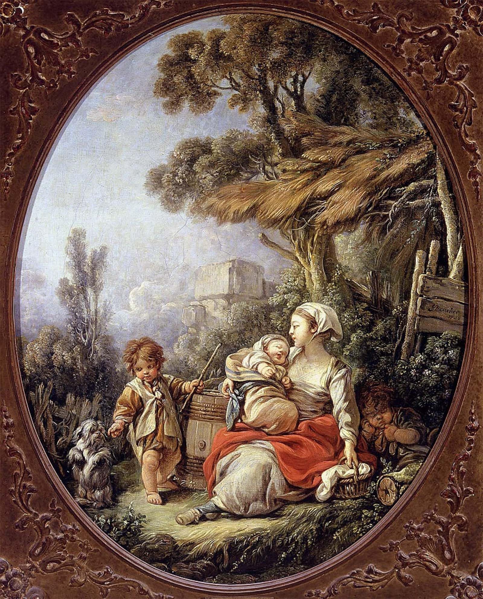 POSTERIIk Famous Print Pop Art Wall Art Graffiti The Little Dogs Dance by François Boucher Art Prints for Home Decor 60x90cm