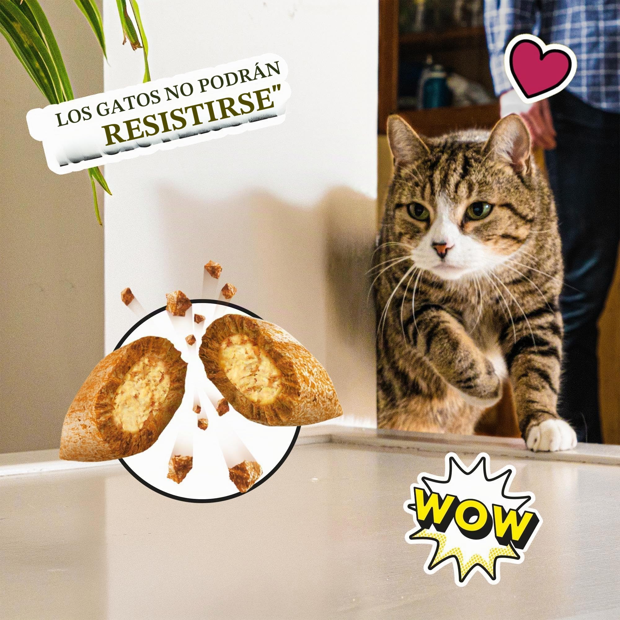 Catisfactions Snack para Gato, Formato de Reserva 700 g con Sabor a Pollo, 2 Tubos Maxi de 350 g Cada uno