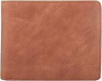 Vista 42 de HIMI - Cartera elegante de cuero auténtico para hombre, con bloqueo de interferencia de radiofrecuencia (RFID), con 2 ventanas para identificación