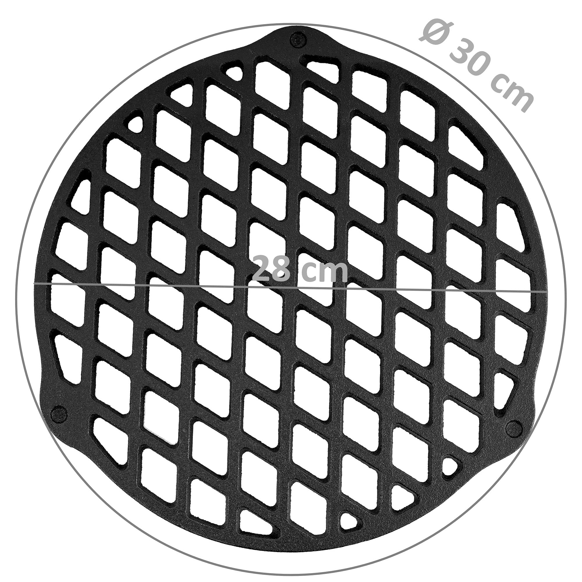 BBQ-Toro Grille empilable en Fonte pour Chignon Ø 30cm | für 4,5 QT Dutch Oven Noir