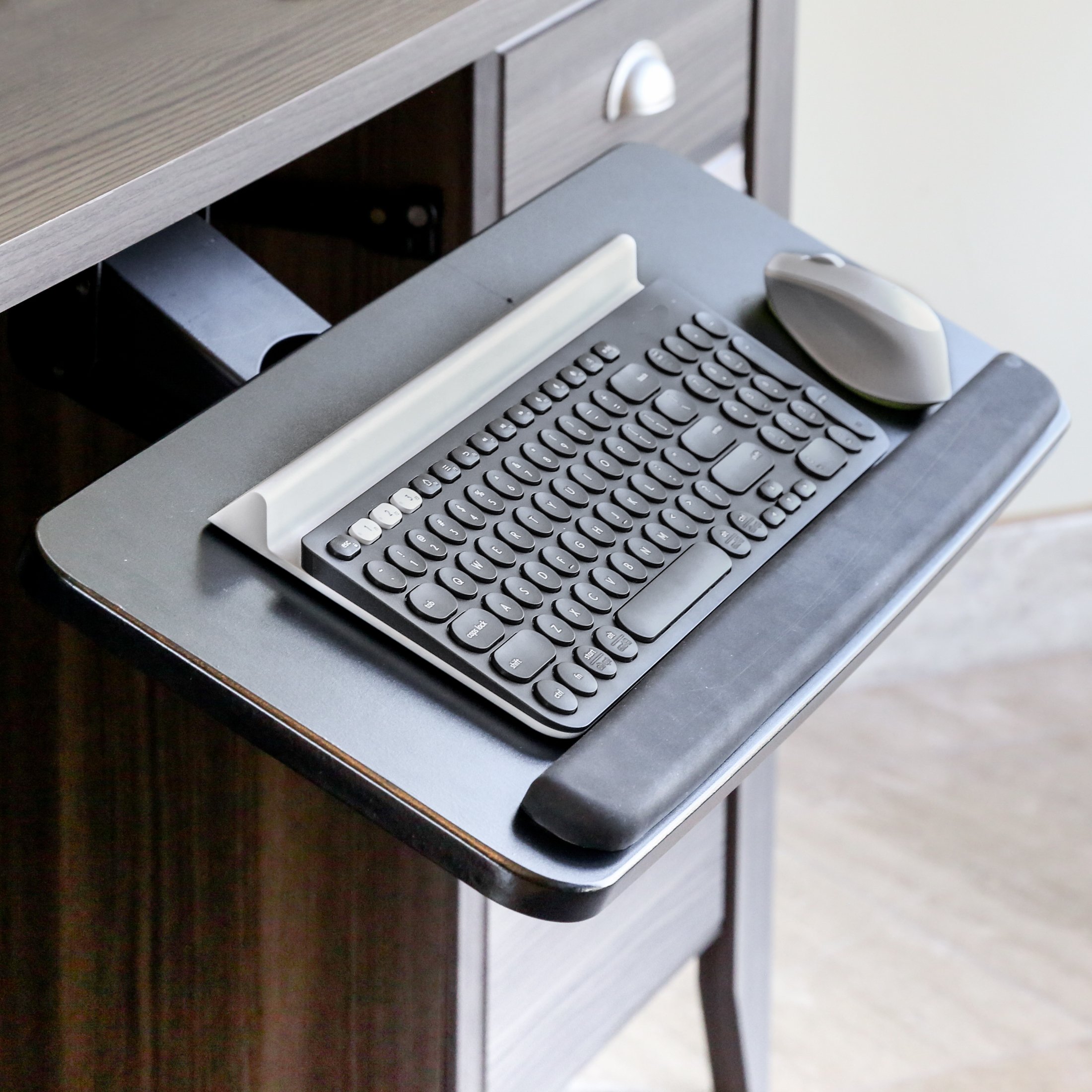 Seville Classics Airlift Ergonomic Desk Keyboard and Mouse Tray Under