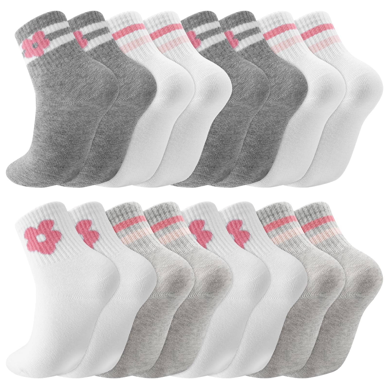 Jspupifip Girls Crew Athletic Socks