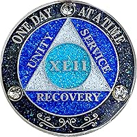 Vista 23 de (Años 1-50) AA Moneda de recuperación de 29 años, Medallón de Alcohólicos Anónimos, Moneda de Metal, Chapado en Color Plata, Moneda de Metal