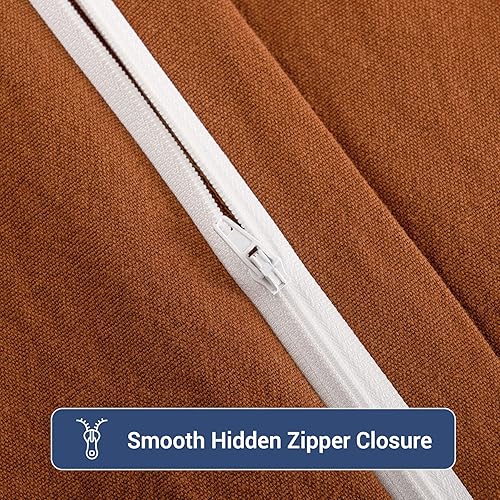 Miniatura 5 de NEXHOME PRO Juego de 2 fundas de almohada bohemias de 26 x 26 pulgadas para sofá, hechas a mano, decorativas de lino para sofá, sala de estar,