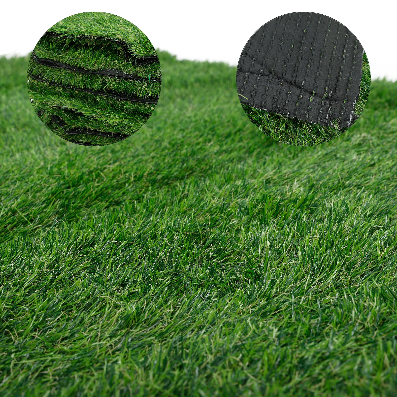 TYFYB 6FT X 8FT(48 Square FT) Artificial Realistic Grass & Thick Fake Mat for Outdoor Garden Landscape Backyard Patio Balcony, Pet Pad Synthetic Grass Rug Turf Fake Grass Mats,1.37''/ 35mm Pile Height