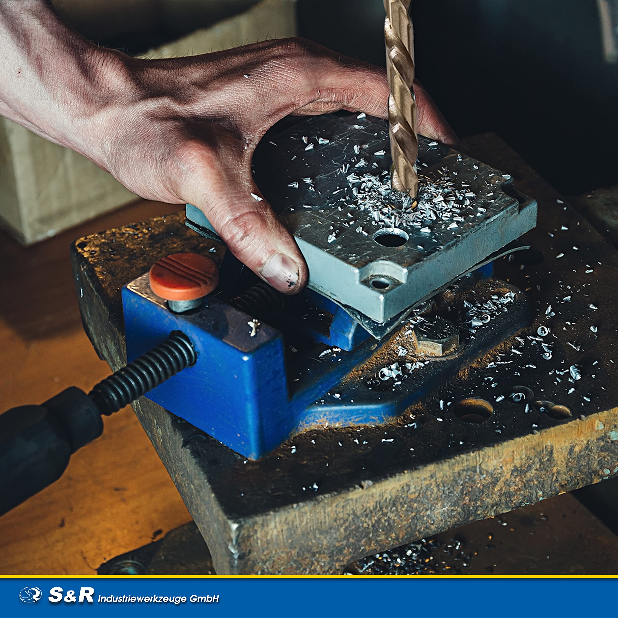 S&R Zestaw wierteł do metalu 1,0-10 mm, 19 szt., HSS Cobalt DIN 338, 135°, precyzyjne polerowanie, w metalowym pudełku