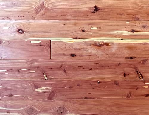 Miniatura 2 de Cedar Elements Revestimiento de cedro rojo aromático para armario, 14 pulgadas x 3-34 x 48 pulgadas, cedro rojo sin terminar con lengua y ranura de