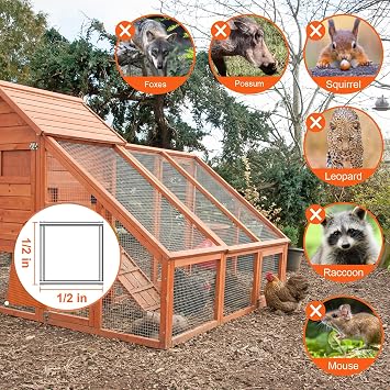 Heavy Duty Chicken Wire Mesh Roll, Galvanized Welded Metal Garden Mesh Animal Fencing Ideal for Chicken Coop Rabbit Netting Fence Garden&Plant Protection Rust Rodent Mesh Animal Enclosure 20M x 0.5M