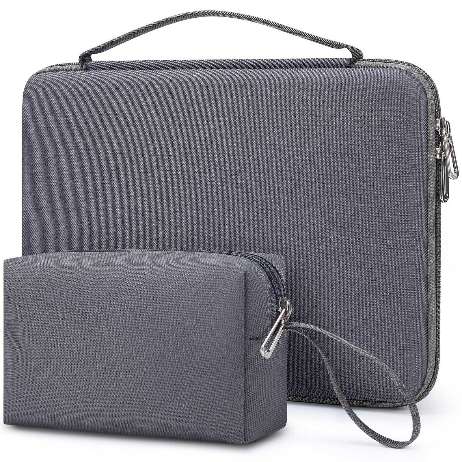 HYZUO 17-17,3 Pulgadas Funda Rígida para Portátil para 17" 17,3" HP/DELL/ASUS/Acer/Lenovo/LG/Toshiba/MSI Gaming Laptop/Razer Blade 17/18, Bolsa Protectora para Hombres Mujeres, Gris Espacial