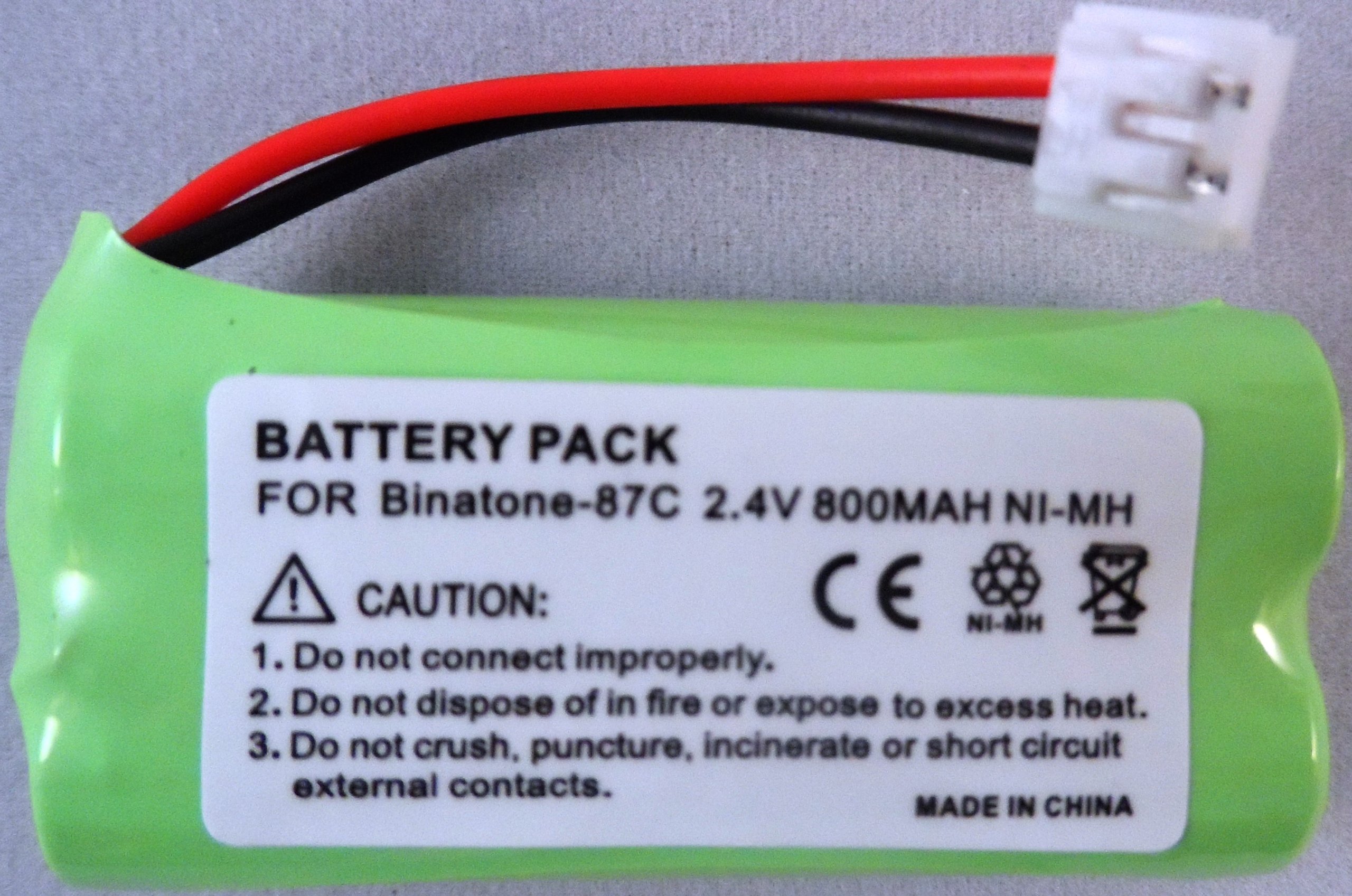 BINATONE iDECT L1i COMPATIBLE RECHARGEABLE BATTERY 2.4V 87C