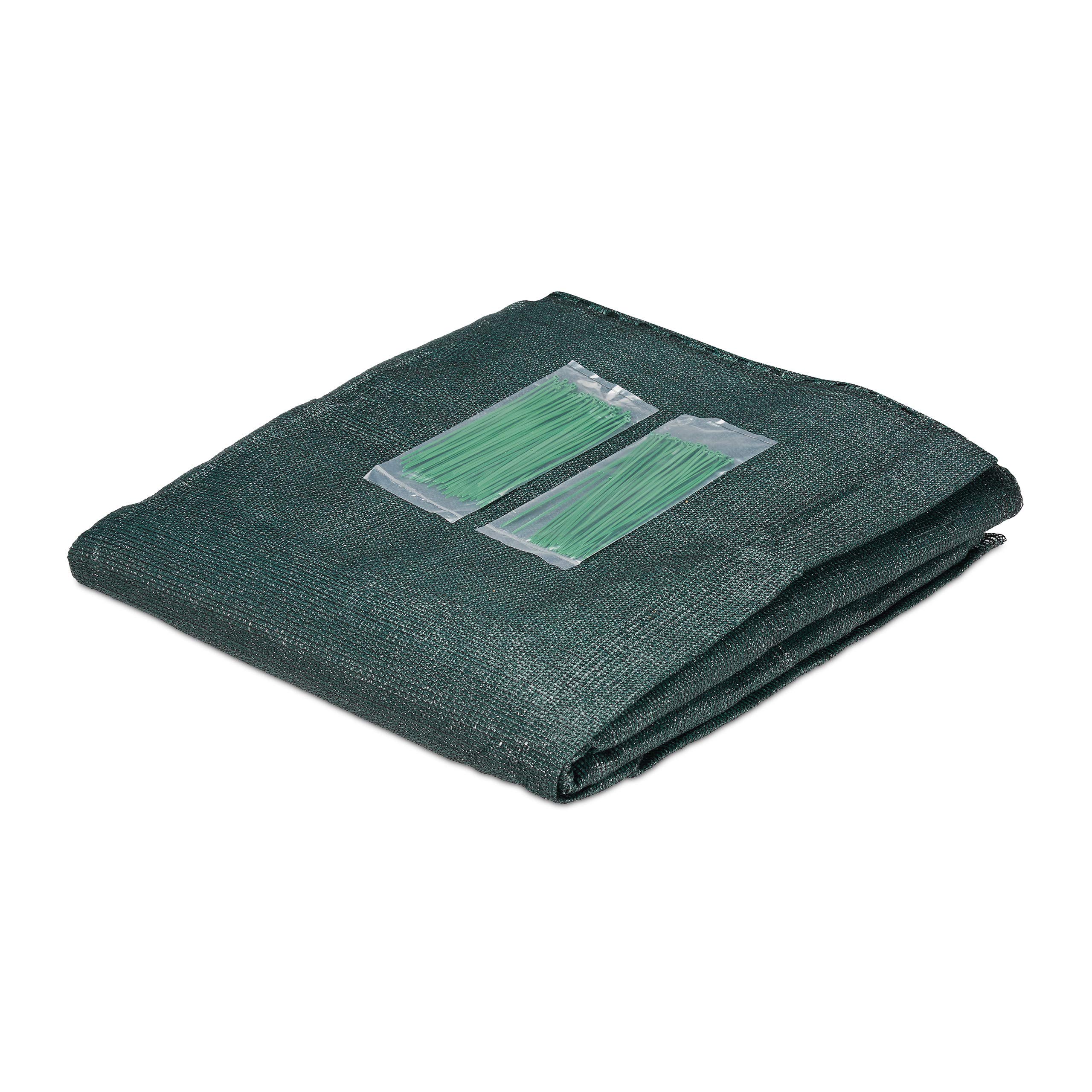 Relaxdays, vert Brise-vue, Paravent pour les clôtures et rambardes, Tissu HDPE, Anti-UV, 1,5 x 25 mètres, Meter