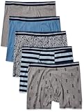 Men's Underwear Boxer Briefs, Comfortable Cotton, Tag-Free, Pack of 5