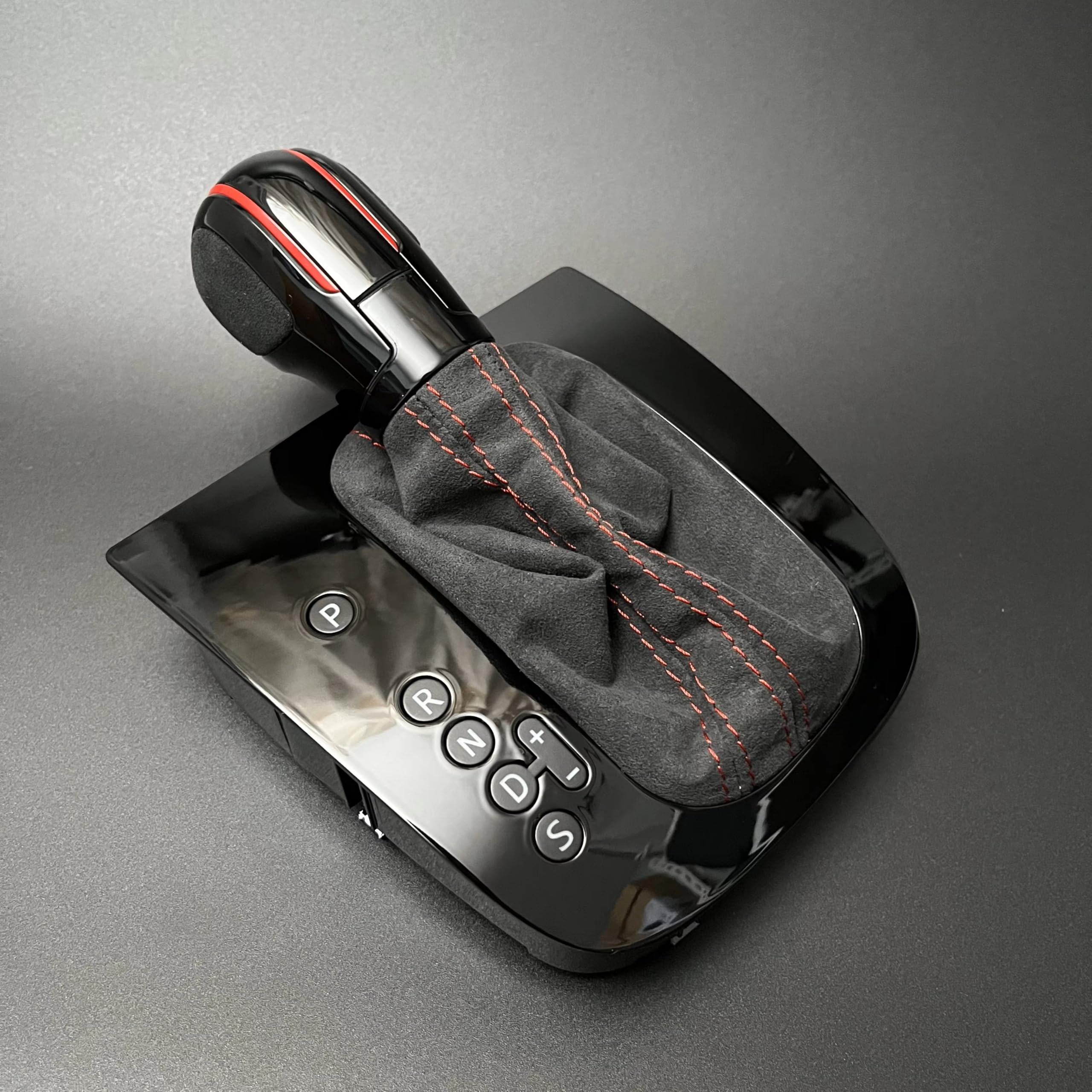 JFQYGMD for LHD DSG Gear Shift Knob with Dust Cover for VW for Golf 6 MK6 GTI GLI for Scirocco 16D 713 203A 16D713203A(LHD Suede Leather)