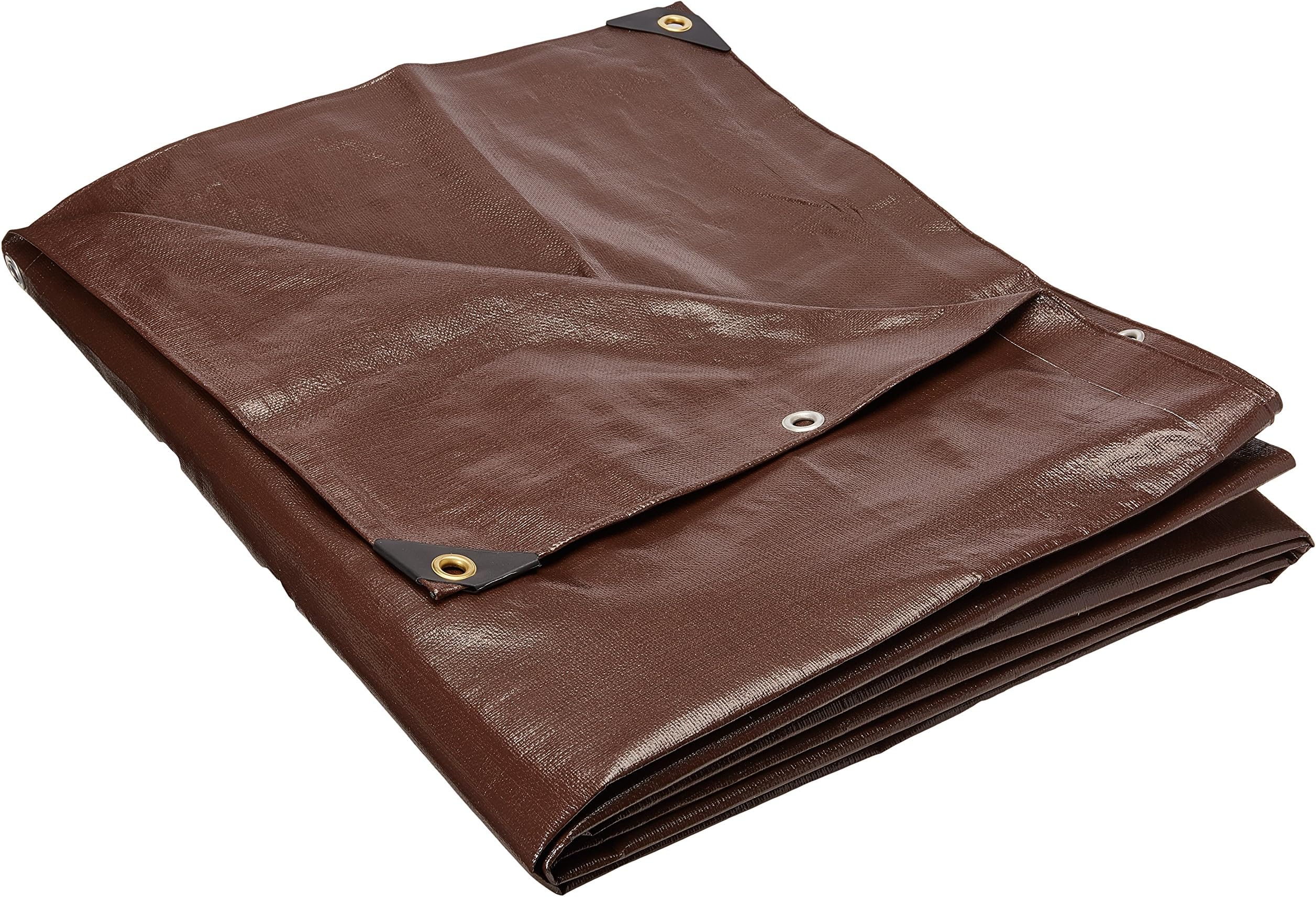 TarpsDirect4 ft. x 20 ft. Super Heavy Duty 8 OZ. Brown Tarp - 16 Mil Thick