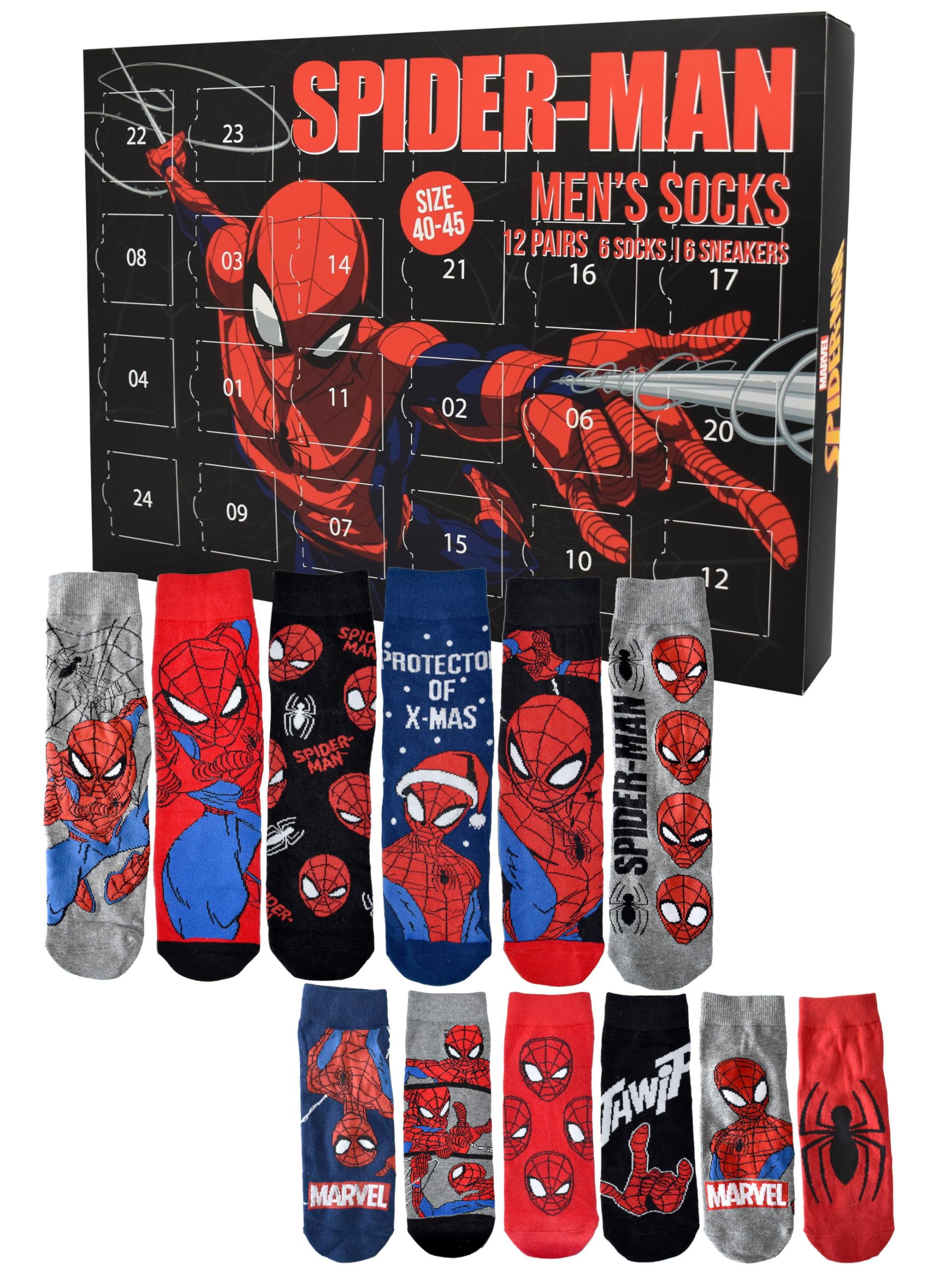 Figura Marvel calendario dell'avvento scatola di natale piccolo Spiderman Iron Man Hulk legend PVC Mini modello bambola giocattolo di natale regalo per bambini  26