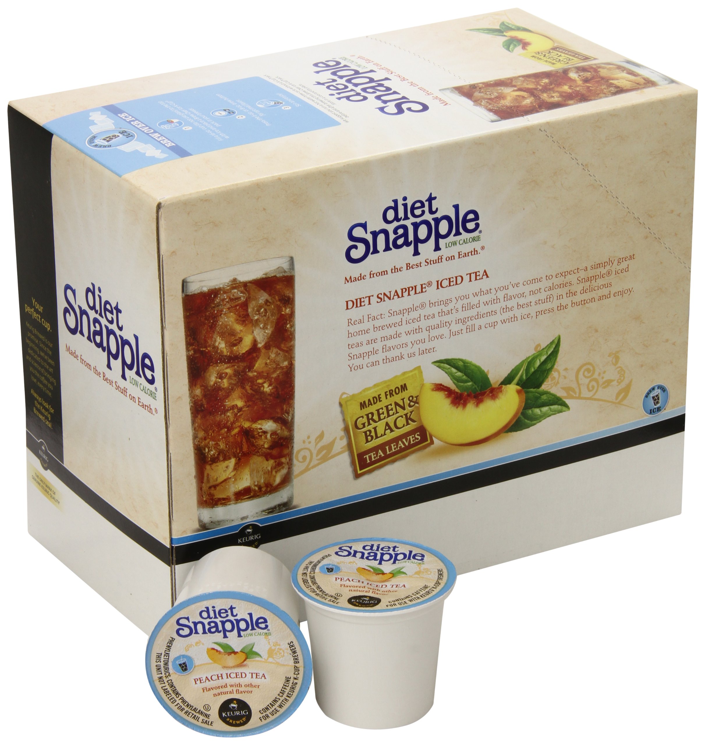 Snapple Diet Iced Tea, Peach, 22 Count 