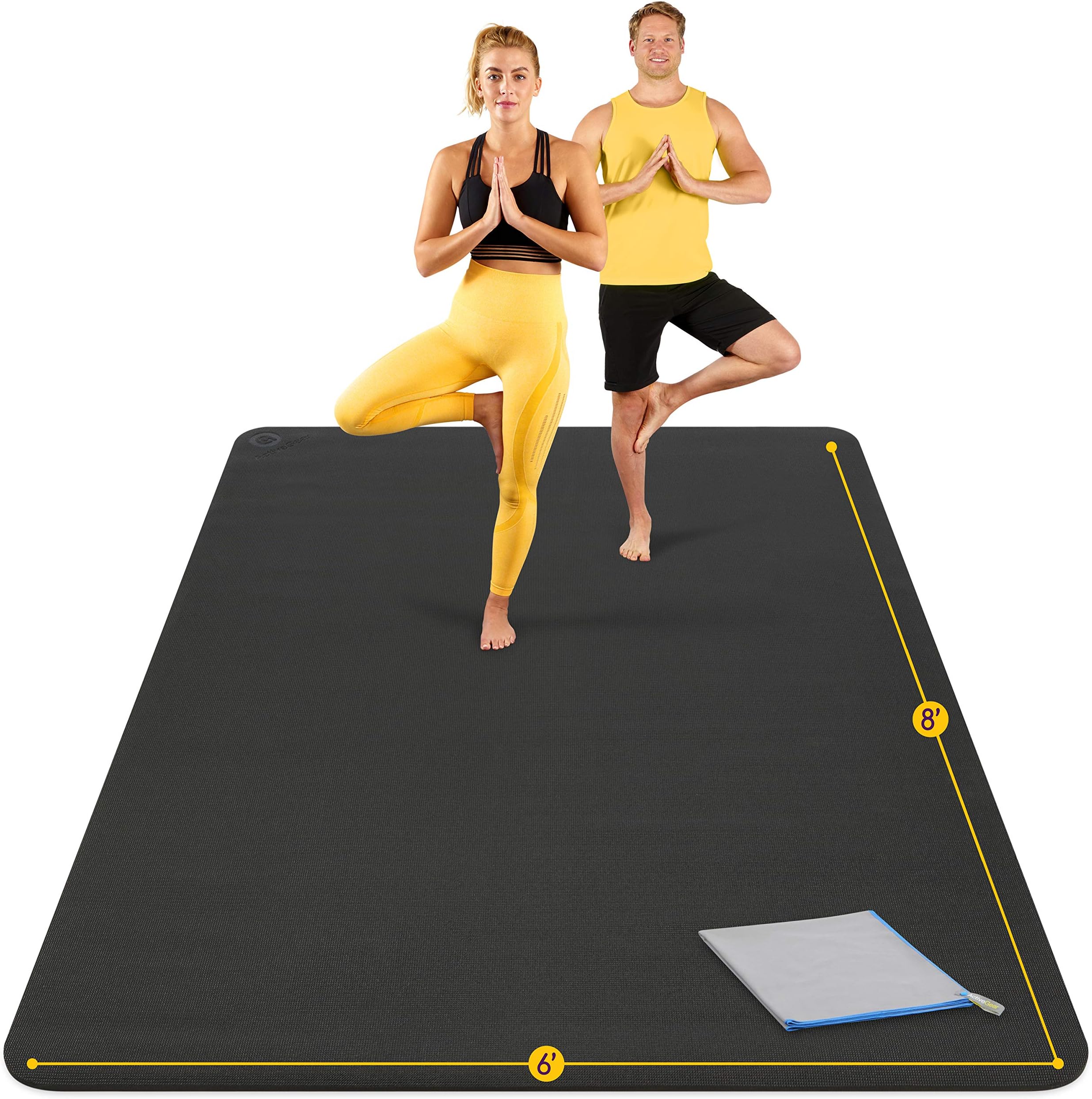 Large Yoga Mat 8 x 6 ft