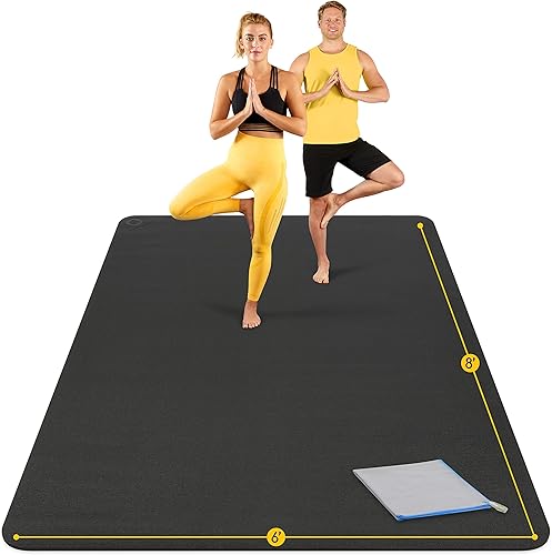 ActiveGear - Tapete de yoga grande de 0.315 x 0.236 x 0.315in, extra grueso, duradero, ecológico, antideslizante e inodoro, para ejercicio descalzo