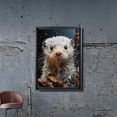 Miniatura 2 de Fox Mother Cub Print, In The Style Of Stencil,Based, Ivory, Kids Wall Art, Kids Wall Art Display, Mom And Baby Animal Art Print, Wall Art, Art Print