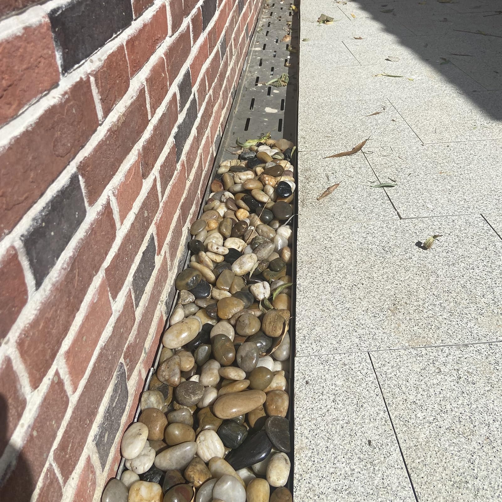 Genérico Rejilla de Drenaje de Alta Resistencia para paisajismo de Jardines, Cubiertas de Drenaje de Canal Removibles para entradas de vehículos y canaletas, Sistema de Drenaje con Relleno de guijarr