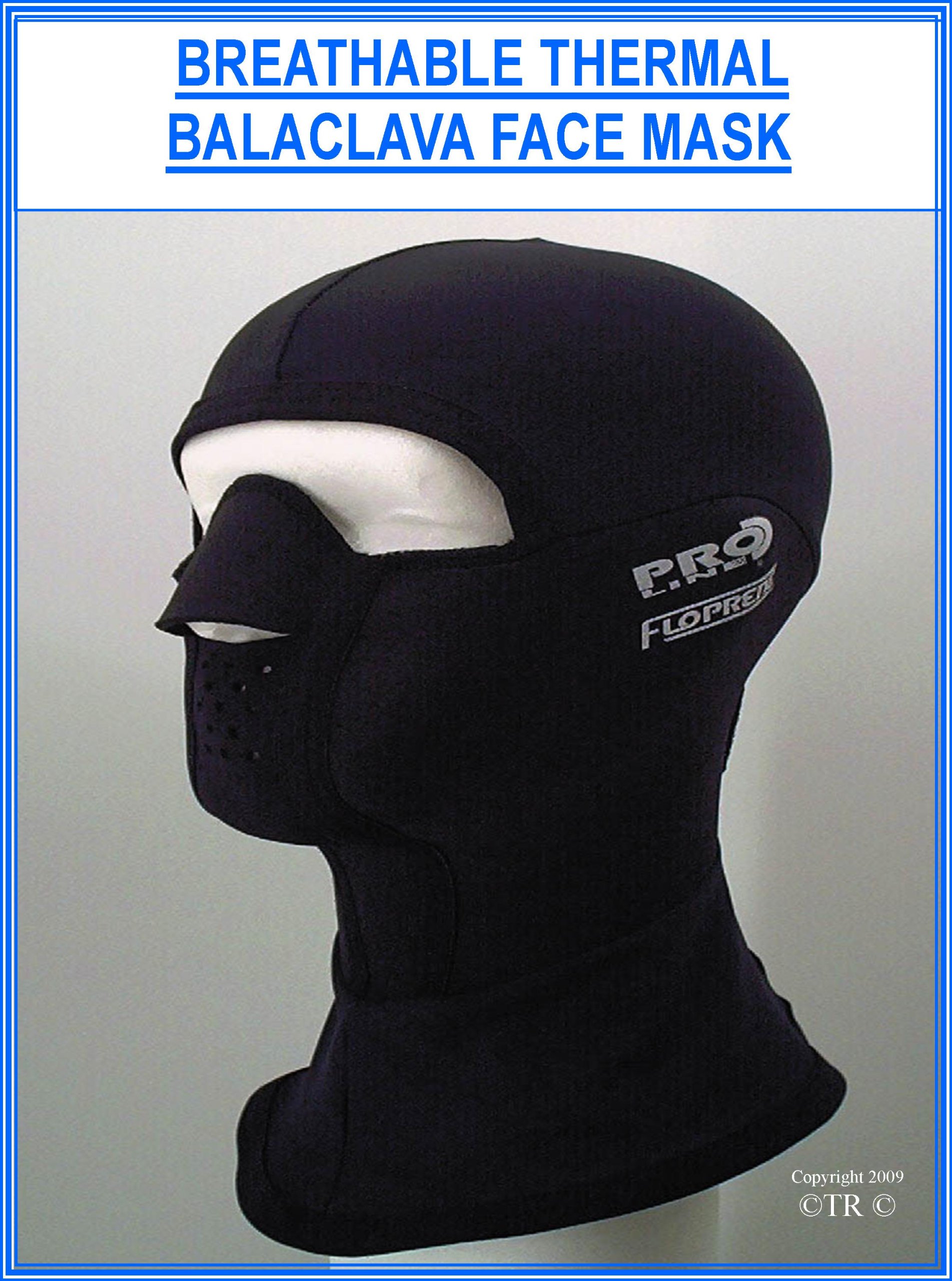 PROLINE Floprene Balaclava Face Mask Floprene Neoprene - Black
