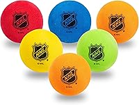 Franklin Sports Mini Indoor Floor Hockey Balls for Kids - 6 Soft Foam Balls Assorted Colors, Safe Knee Hockey Set