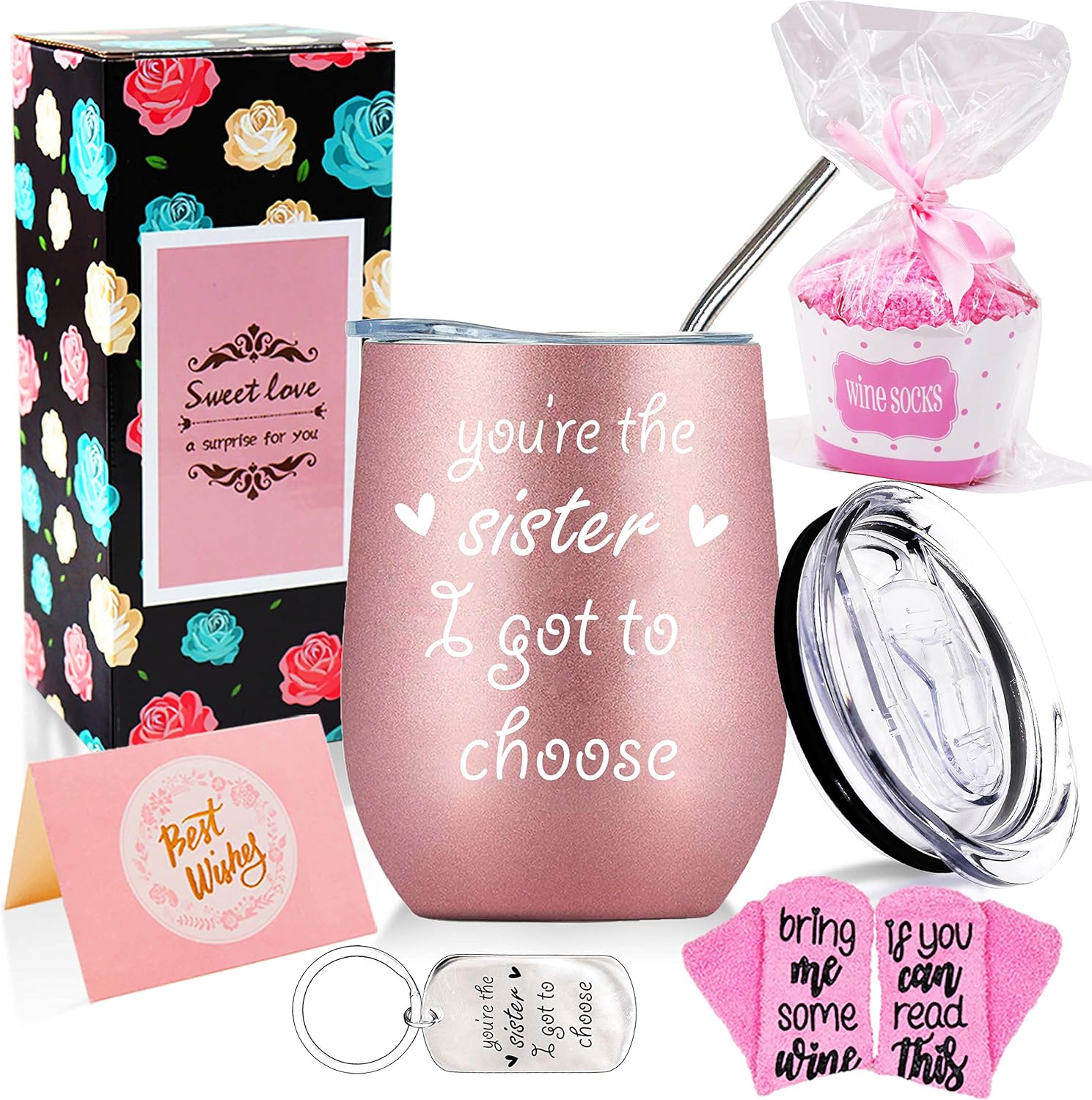 70% Off Everything AiHeart You're the Sister I Got to Choose Wine Tumbler,12oz Stainless Steel Travel Mug with Lid,Birthday Gift for Soul Unbiological Sister,Grandma,Mom,Aunts,Coworker and Wine Lovers(rose gold) Amazon Crazy 🔥 Deals AiHeart You're the Sister I Got to Choose Wine Tumbler,12oz Stainless Steel Travel Mug with Lid,Birthday Gift for Soul Unbiological Sister,Grandma,Mom,Aunts,Coworker and Wine Lovers(rose gold)