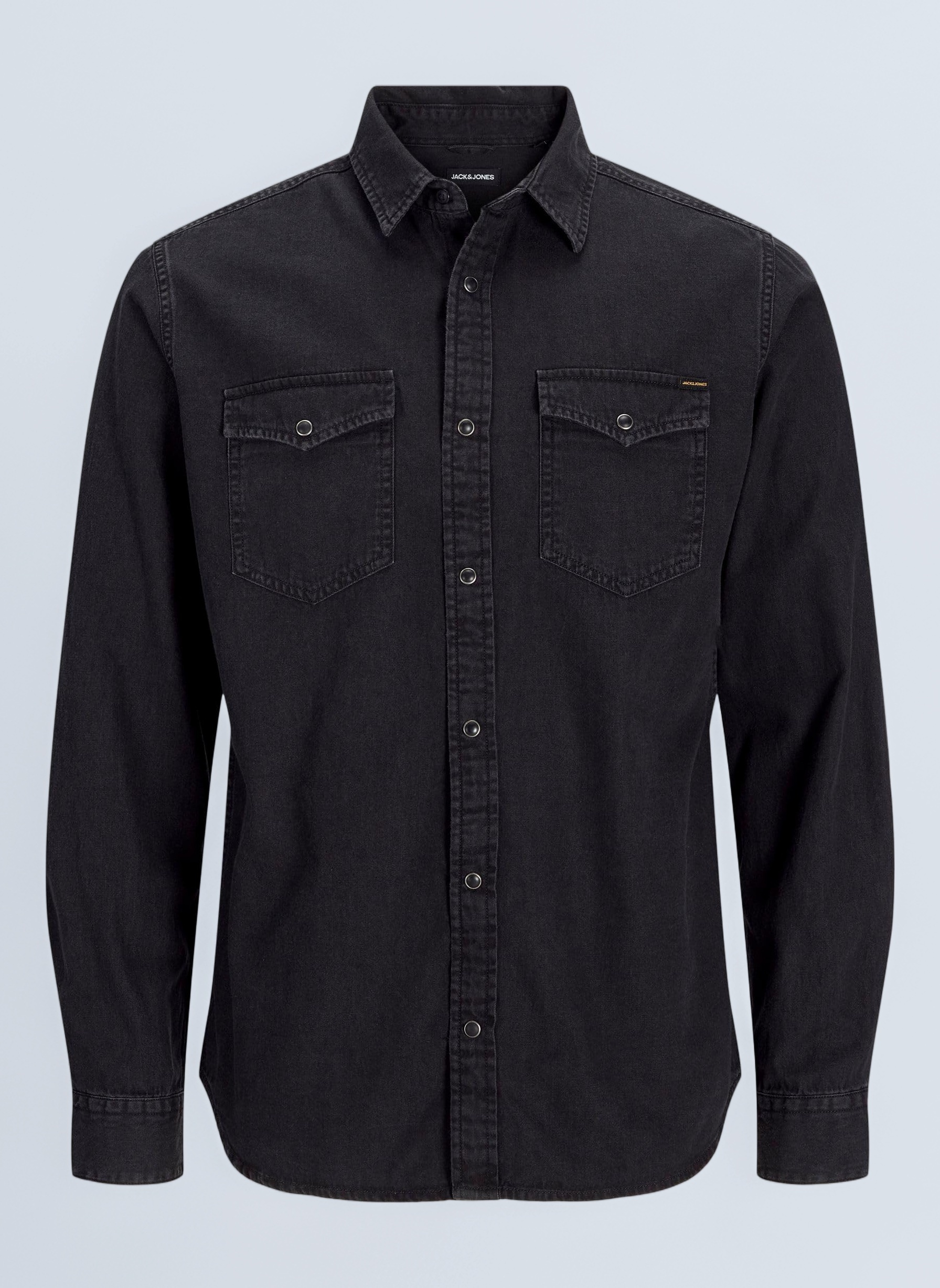 Mens Long Sleeve Denim Shirt Top