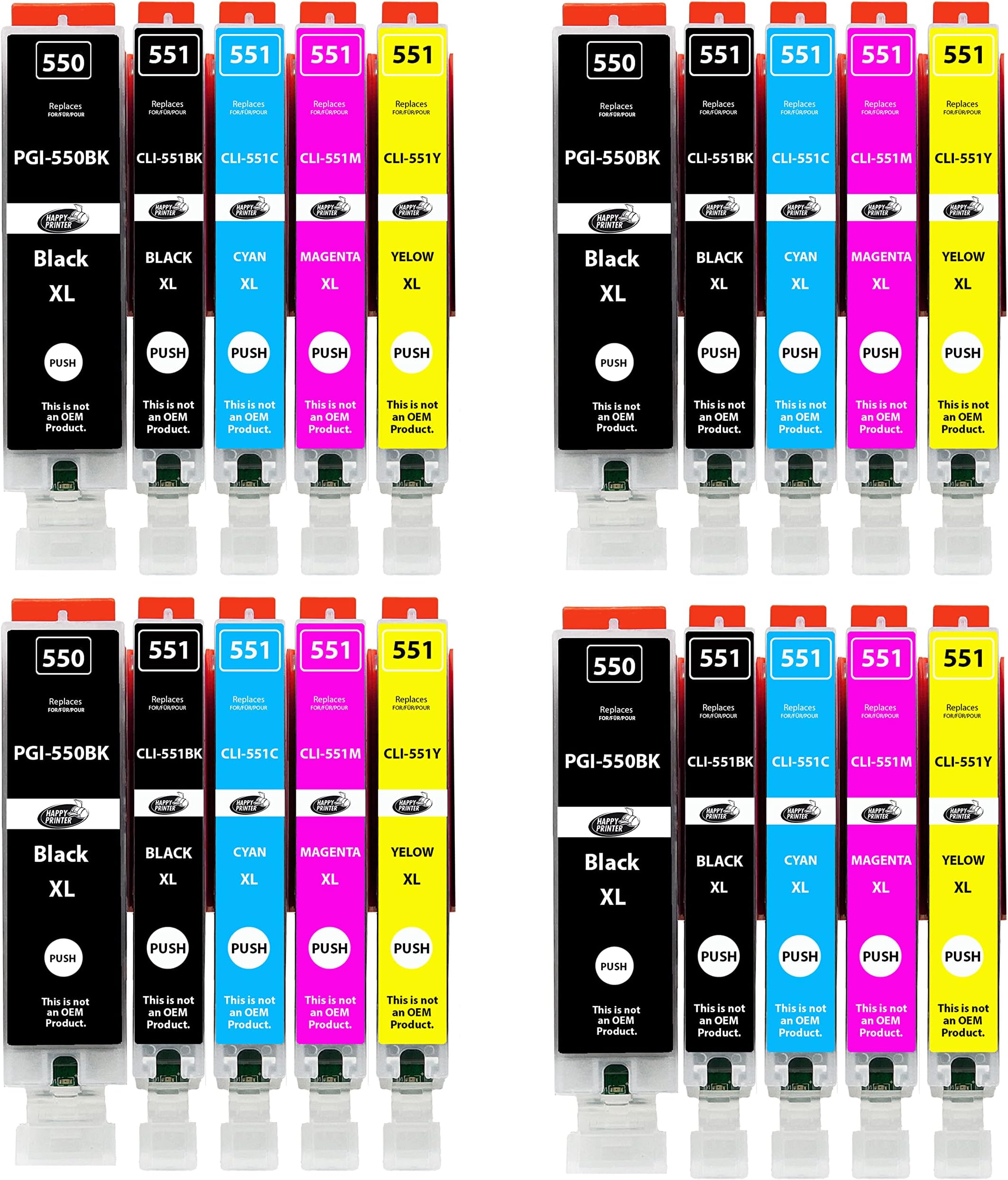 SPS 10er Multipack kompatibel für Canon Pixma IP7240 PGI-550 CLI-551 XL ab 16,90