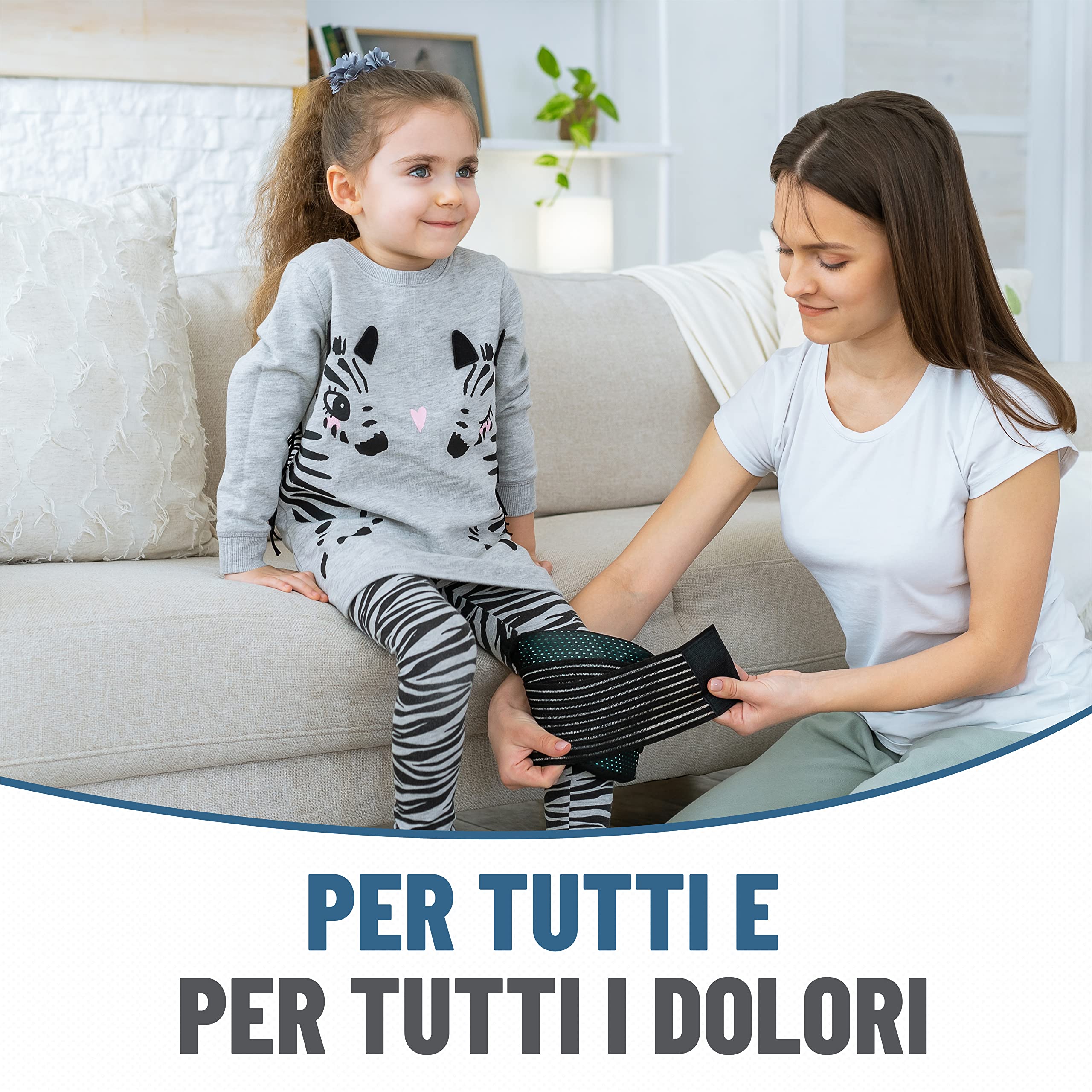 2 Buste Ghiaccio Gel Riutilizzabile e 2 Custodia Multiposizione in Tessuto con Fascia di Compressione - Effetto Caldo e Freddo - Borsa Ghiaccio adatto per microonde e congelatore