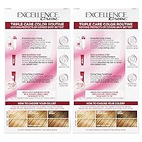 Vista 129 de L'Oreal Paris Excellence Creme - Coloración permanente para el cabello, castaño oscuro 4, 100% de cobertura de canas, paquete de 2