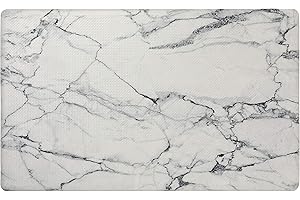 SoHome Cozy Living Anti-Fatigue Kitchen Floor Mat: Non-Slip, Stain-Resistant, 1/2'' Thick (Marble...
