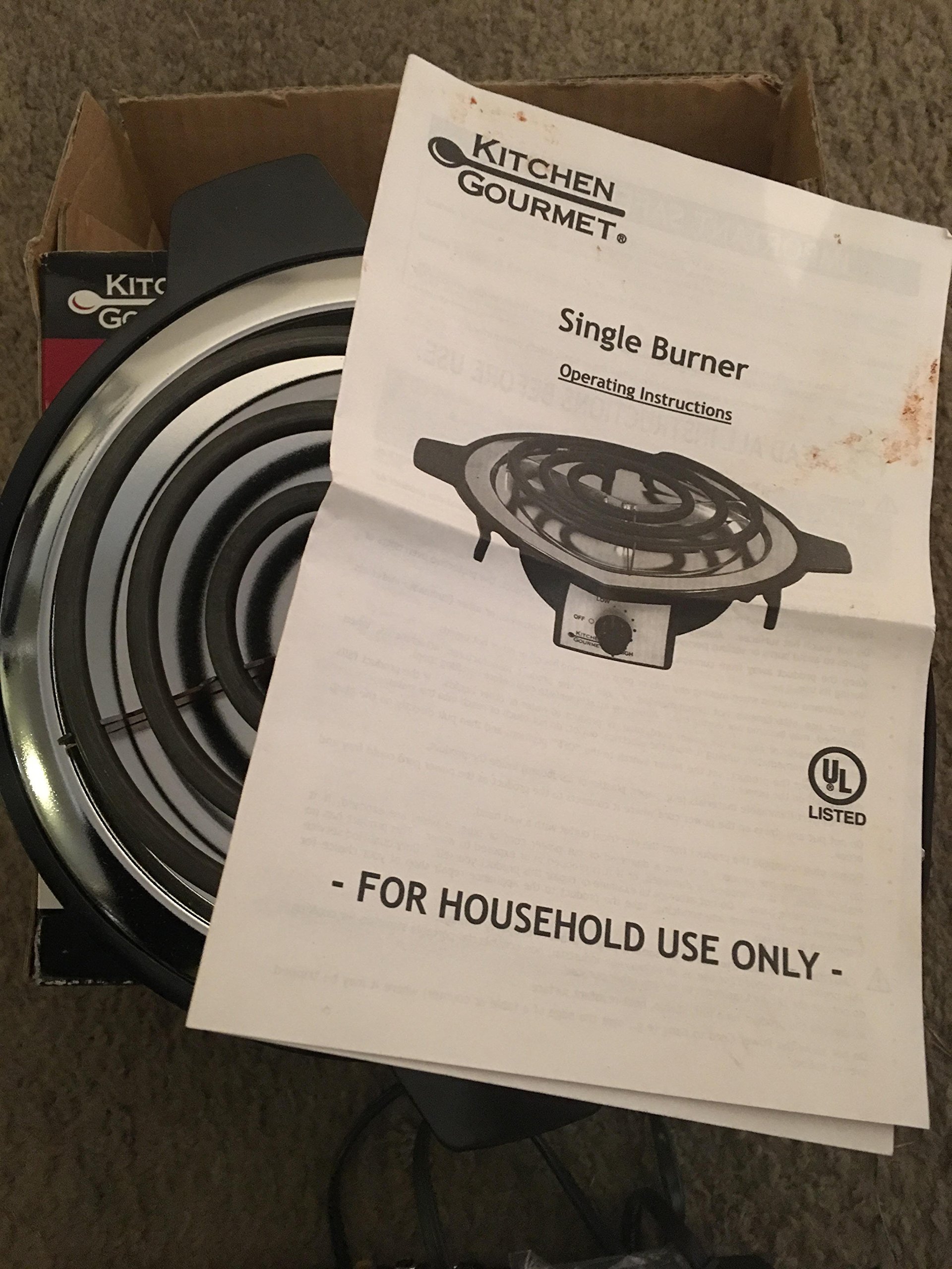 Kitchen Gourmet Eletric Buffet Range Single Burner