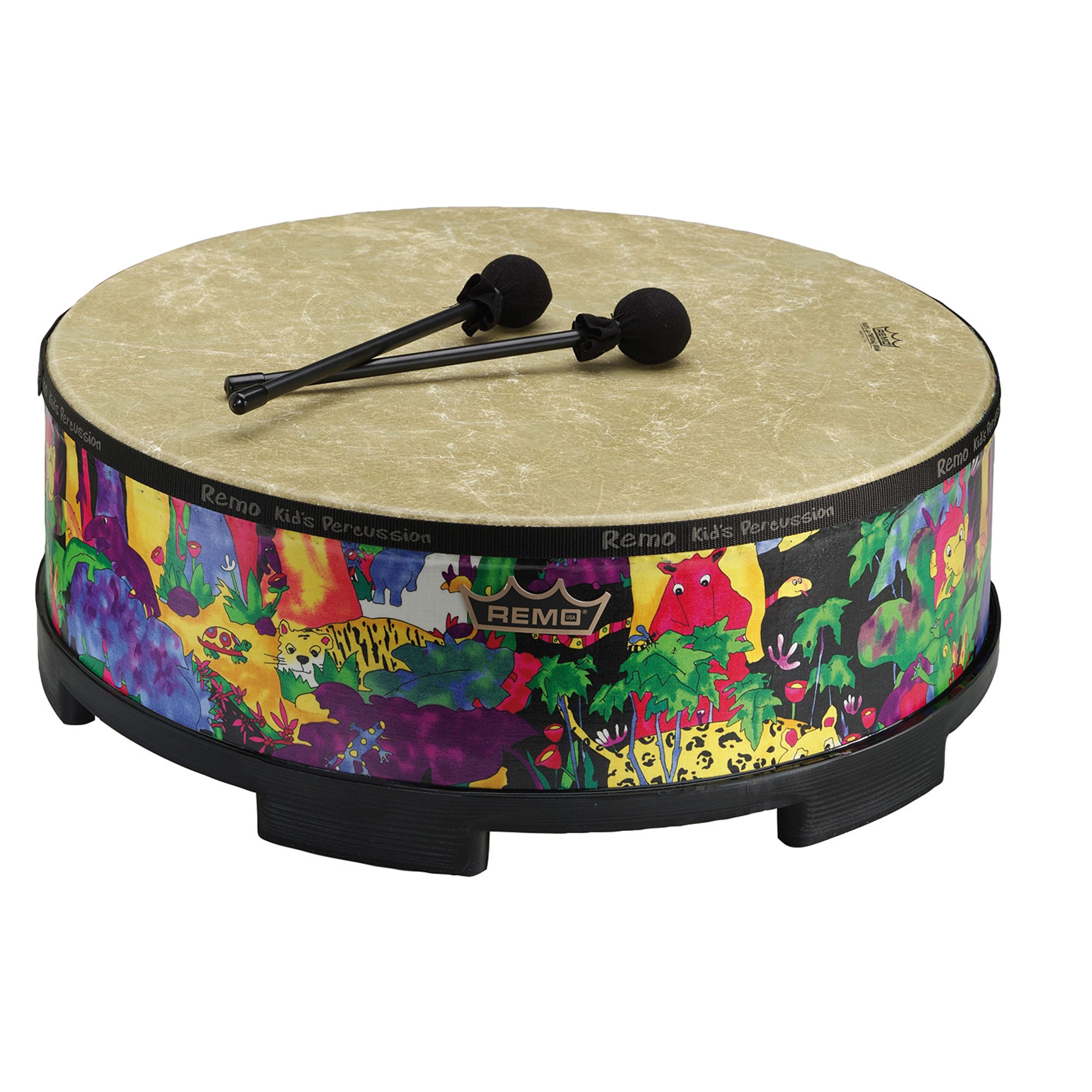 Remo KD-5822-01 Kids Percussion Gathering Drum - Fabric Rain Forest, 22"