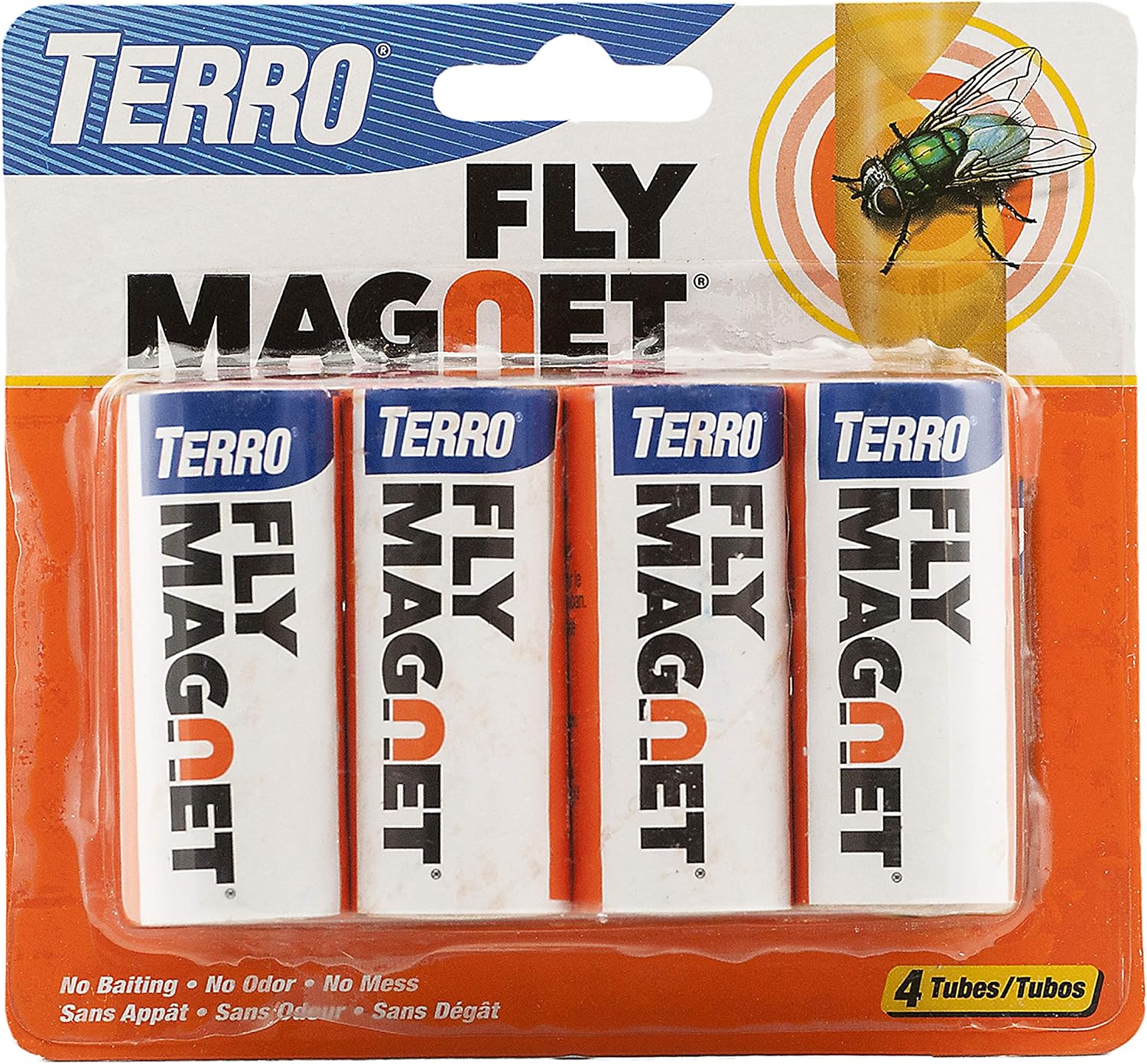 Terro T510 Fly Magnet Sticky Fly Paper Trap - 4 Pack, White