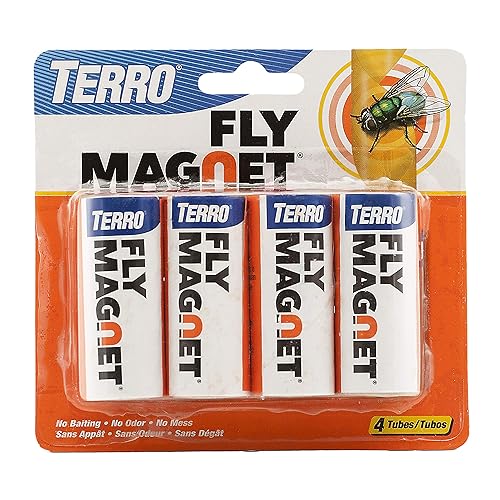 Terro T510 Fly Magnet Sticky Fly Paper Trap - 4 Pack, White