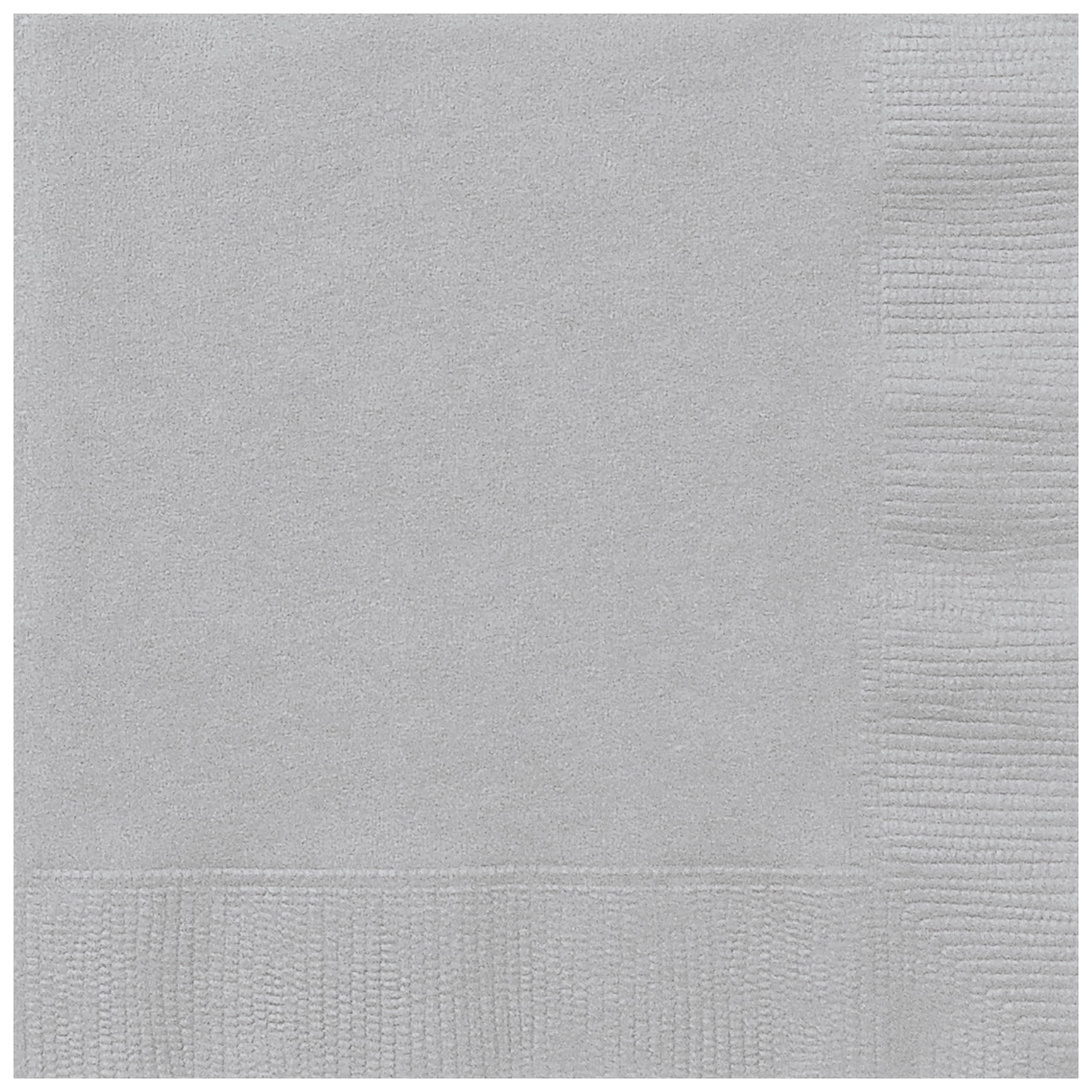 Unique 80802 - Paper Napkins - 16.5 cm - Silver Colour - 50 Count (Pack of 1)